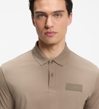 BOSS Polo Paddy Structure marrón