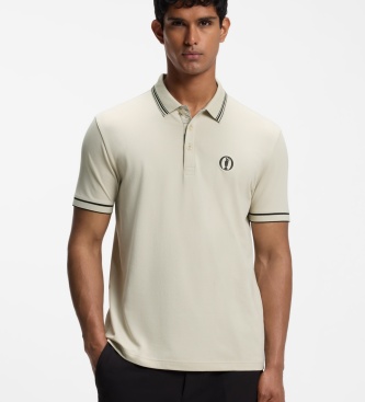 BOSS Polo Paddy The Open-26 bege claro
