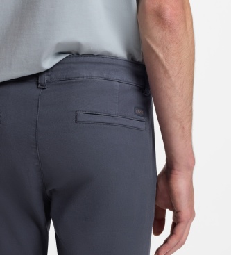BOSS Navy slim chino pants
