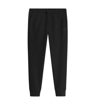 BOSS Pantalone regular fit in tessuto melange con logo nero