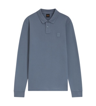 BOSS Polo Passerby azul médio