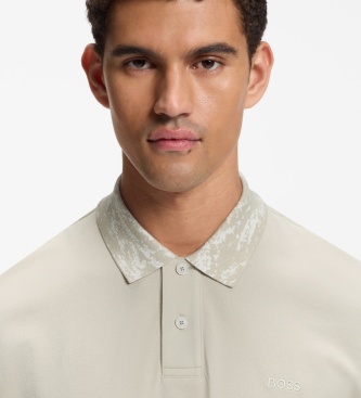 BOSS Polo BalticCollar bege claro