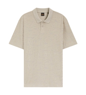 BOSS Polo Flower bege