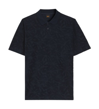 BOSS Polo Flower marinho