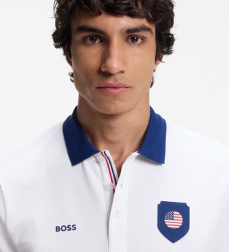 BOSS Polo Paddy branco sujo