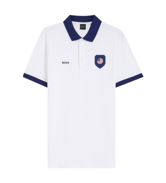 BOSS Polo Paddy branco sujo