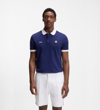 BOSS Polo Paddy azul médio