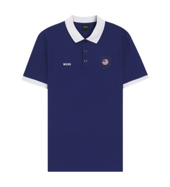 BOSS Polo Paddy azul médio