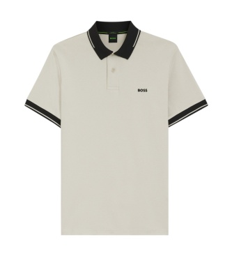 BOSS Polo Network Paule jasny beżowy