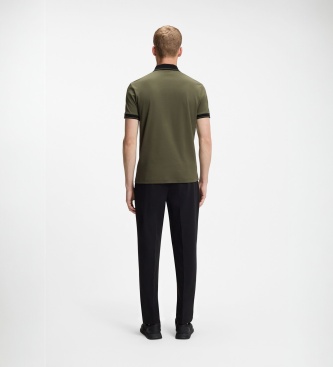 BOSS Polo Paule verde-oliva