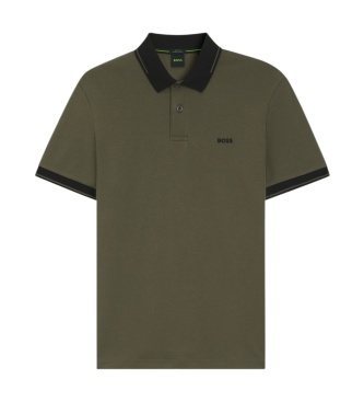 BOSS Polo Paule verde-oliva