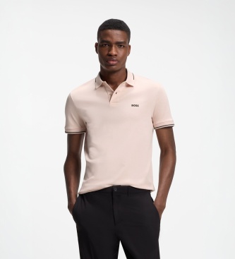 BOSS Polo Paule laranja pastel