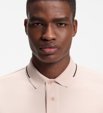 BOSS Polo Paule laranja pastel