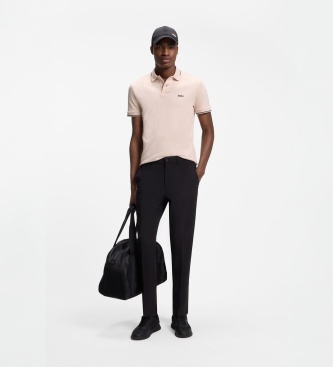 BOSS Polo Paule laranja pastel