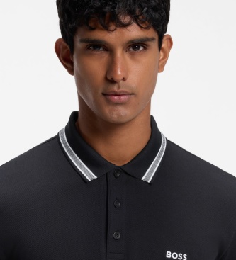 BOSS Polo manga longa marinho