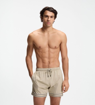 BOSS Lichtbeige Resort Tape badpak