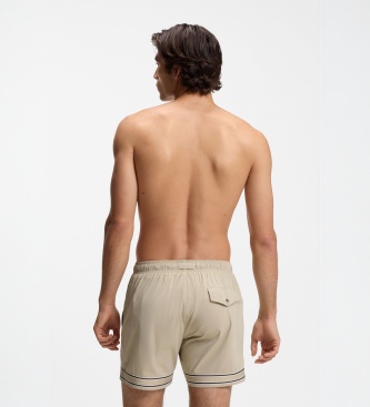 BOSS Lichtbeige Resort Tape badpak