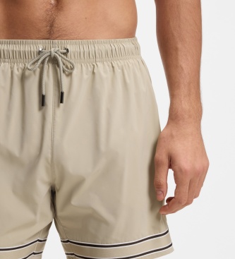 BOSS Lichtbeige Resort Tape badpak