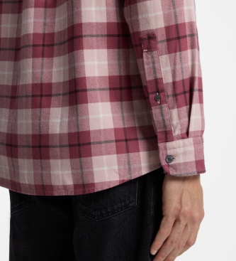 BOSS Camisa Rickert de quadros vermelha