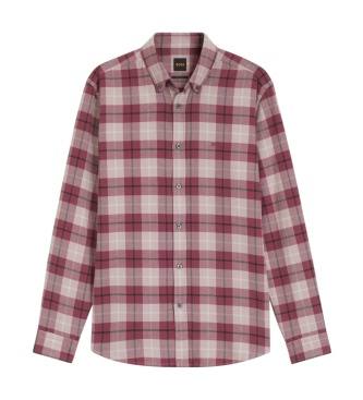 BOSS Camisa Rickert de quadros vermelha