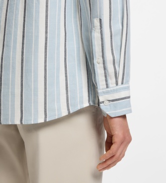 BOSS Camisa de riscas azul pastel