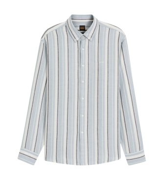 BOSS Camisa de riscas azul pastel