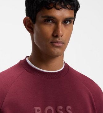BOSS Salbo sweatshirt granatrød