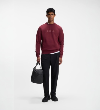 BOSS Salbo sweatshirt granatrød