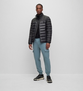 BOSS Calça jogger cargo Senylonmatt verde claro