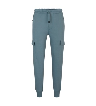 BOSS Calça jogger cargo Senylonmatt verde claro