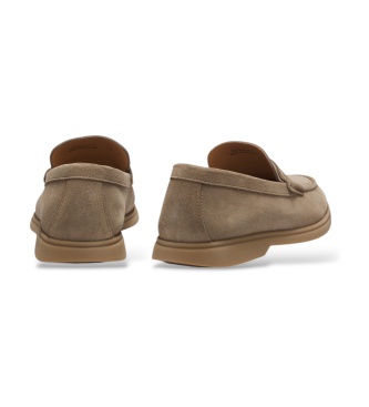 BOSS Mockasiner i mockaläder Sienne, beige