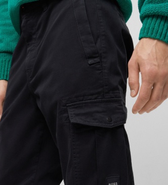 BOSS Calça cargo Sisla preta