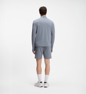 BOSS Bluza z krótkim zamkiem Active szara