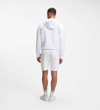 BOSS Sweat à capuche zippé Join Saggy blanc