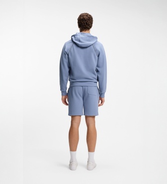 BOSS Sweat à capuche zippé Join Saggy bleu pastel