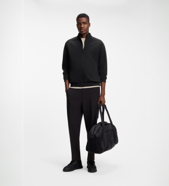 BOSS Sweat à capuche zippé Network noir
