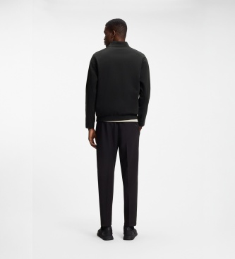 BOSS Sweat à capuche zippé Network noir