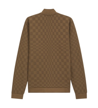 BOSS Chaqueta jacquard estampado a cuadros marrón