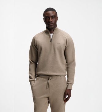 BOSS Sweatshirt Sweat lichtbruin