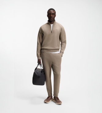 BOSS Sweatshirt Sweat lichtbruin