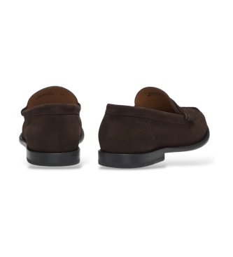 BOSS Donkerbruine Tevan mocassins