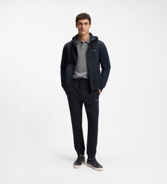 BOSS Sweat à capuche Mix Denim marine