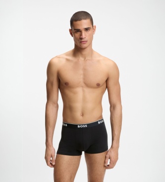 BOSS Set 3 calzoncillos de algodón elástico negro