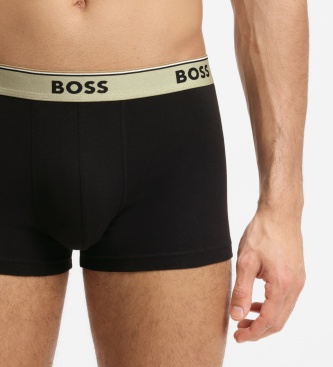 BOSS Set 3 calzoncillos de algodón elástico negro