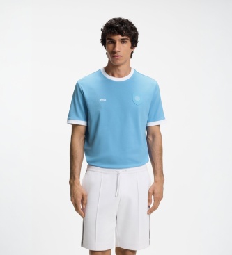 BOSS Camiseta con bandera azul claro