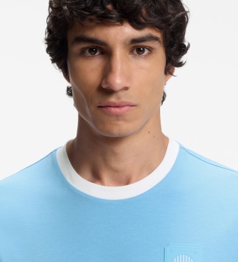 BOSS Camiseta con bandera azul claro