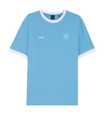 BOSS Camiseta con bandera azul claro
