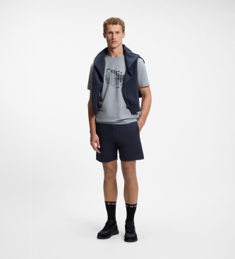 BOSS T-shirt Network Flag gris foncé