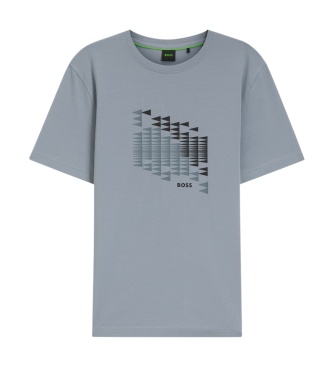 BOSS T-shirt Network Flag gris foncé