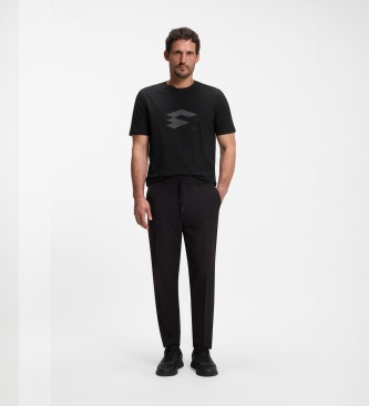 BOSS Zwart T-shirt met grafische print